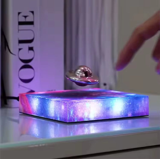Levitating Magnetic Floating UFO Table Lamp Home Decoration Unique Toy Gift for Desk RGB Galaxy Base Touch Control