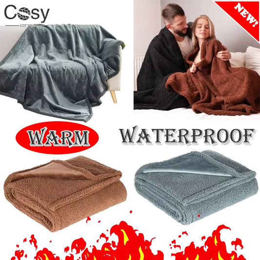 Luxurious King Size Shaggy Blanket – All-Season Waterproof Cozy Blanket for Couples